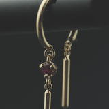Diamond Baby Chime Earring with Ruby in 14k Yellow Gold by Jack + G