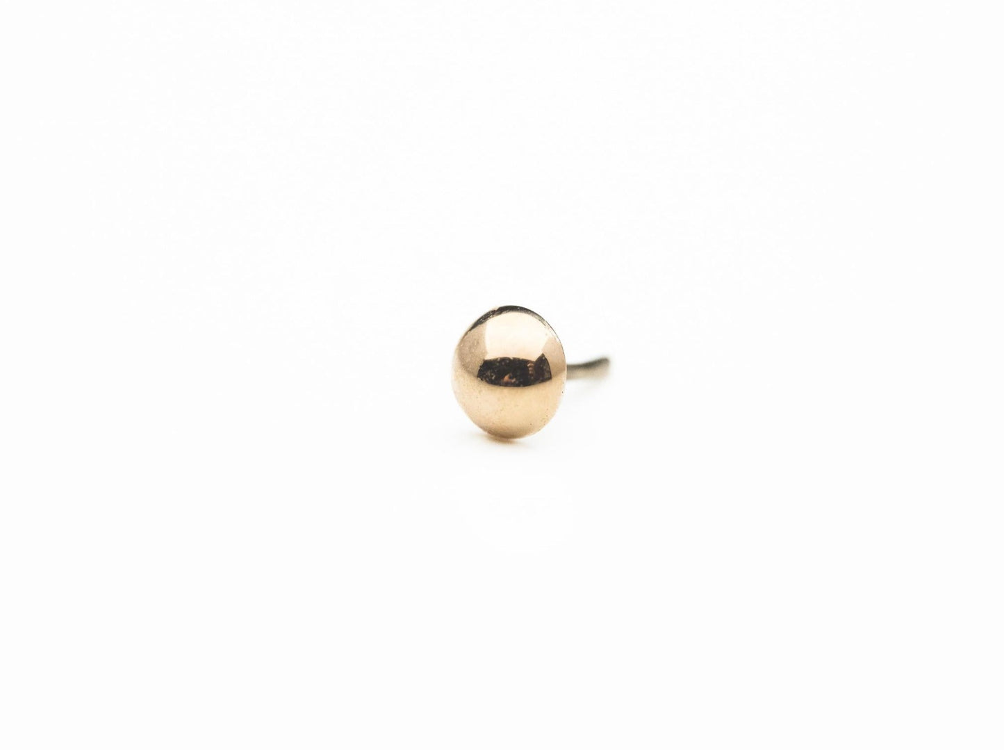 2mm Dome in 14k Rose Gold Threadless by BVLA