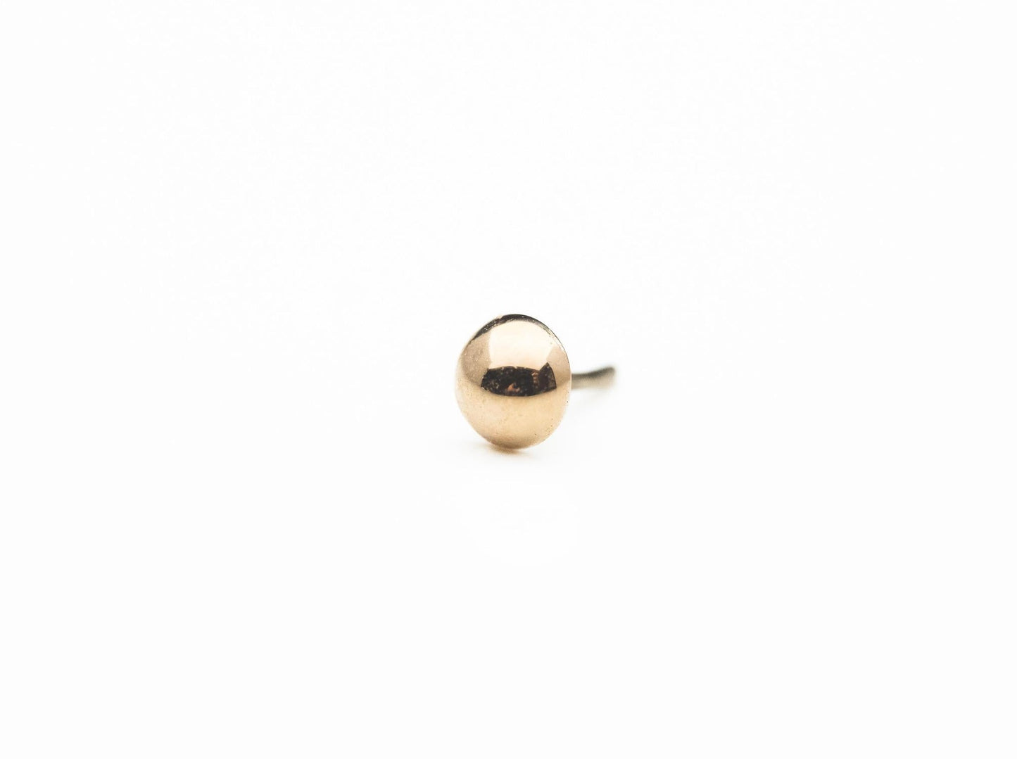 2.5mm Dome in 14k Rose Gold Threadless by BVLA
