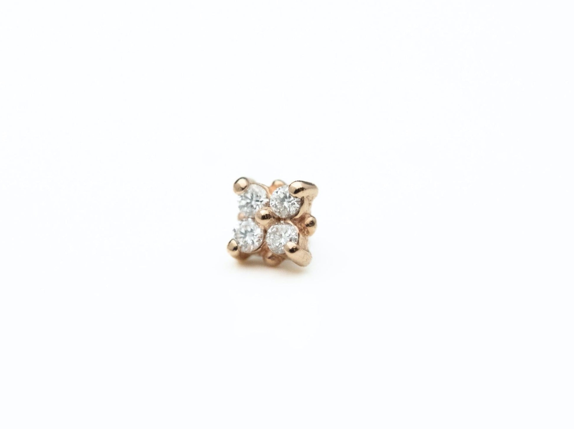 Tiny Reema with VS Diamonds in 14k Rose Gold Threaded by BVLA