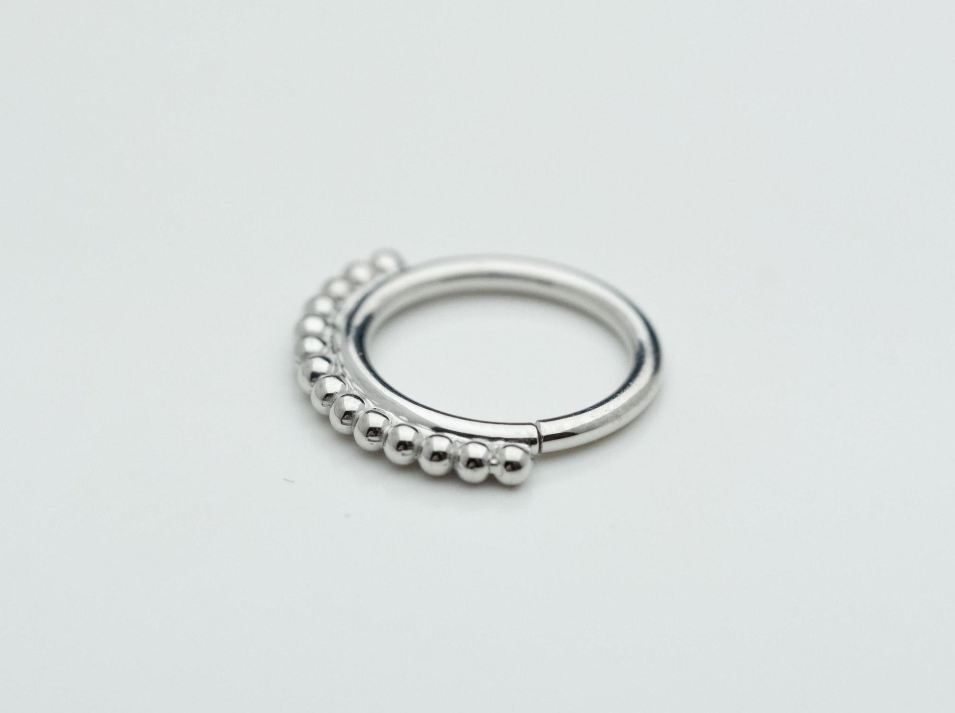Latchmi Seam Ring in 14k White Gold by BVLA