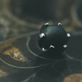 Bead Prong 4mm with Sandblasted Onyx in Black Rhodium Threaded by BVLA