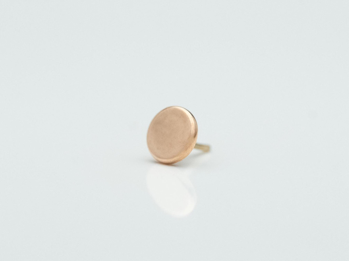 Flat Disc 2mm in 14k Rose Gold Threadless by BVLA