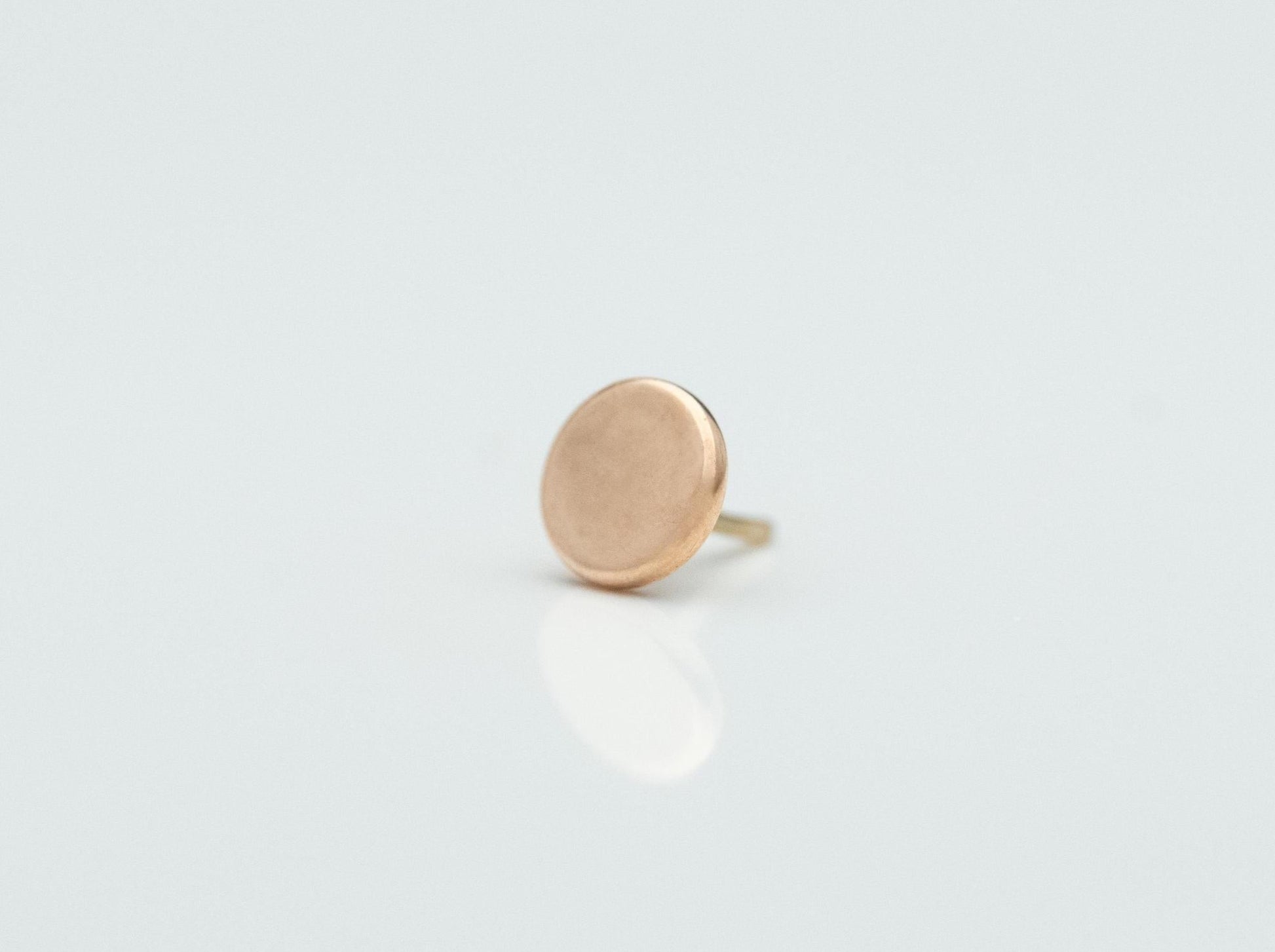 Flat Disc 2.5mm in 14k Rose Gold Threadless by BVLA