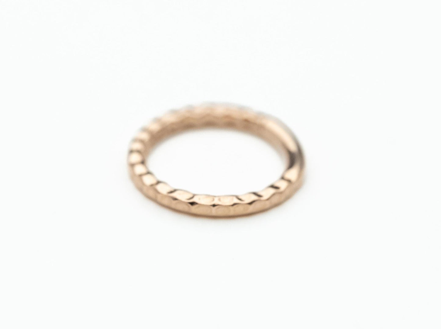 Hammered Seam Ring in 14k Rose Gold by BVLA
