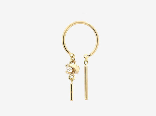 Diamond Baby Chime Earring in 14k Yellow Gold with Diamond by jack&g