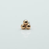 Tri Bead Cluster in 14k Rose Gold Threadless by BVLA