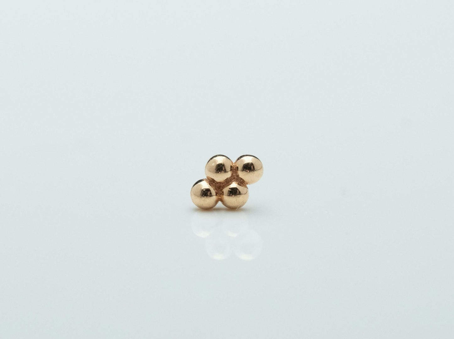 Quad Bead Cluster in 14k Rose Gold Threadless by BVLA