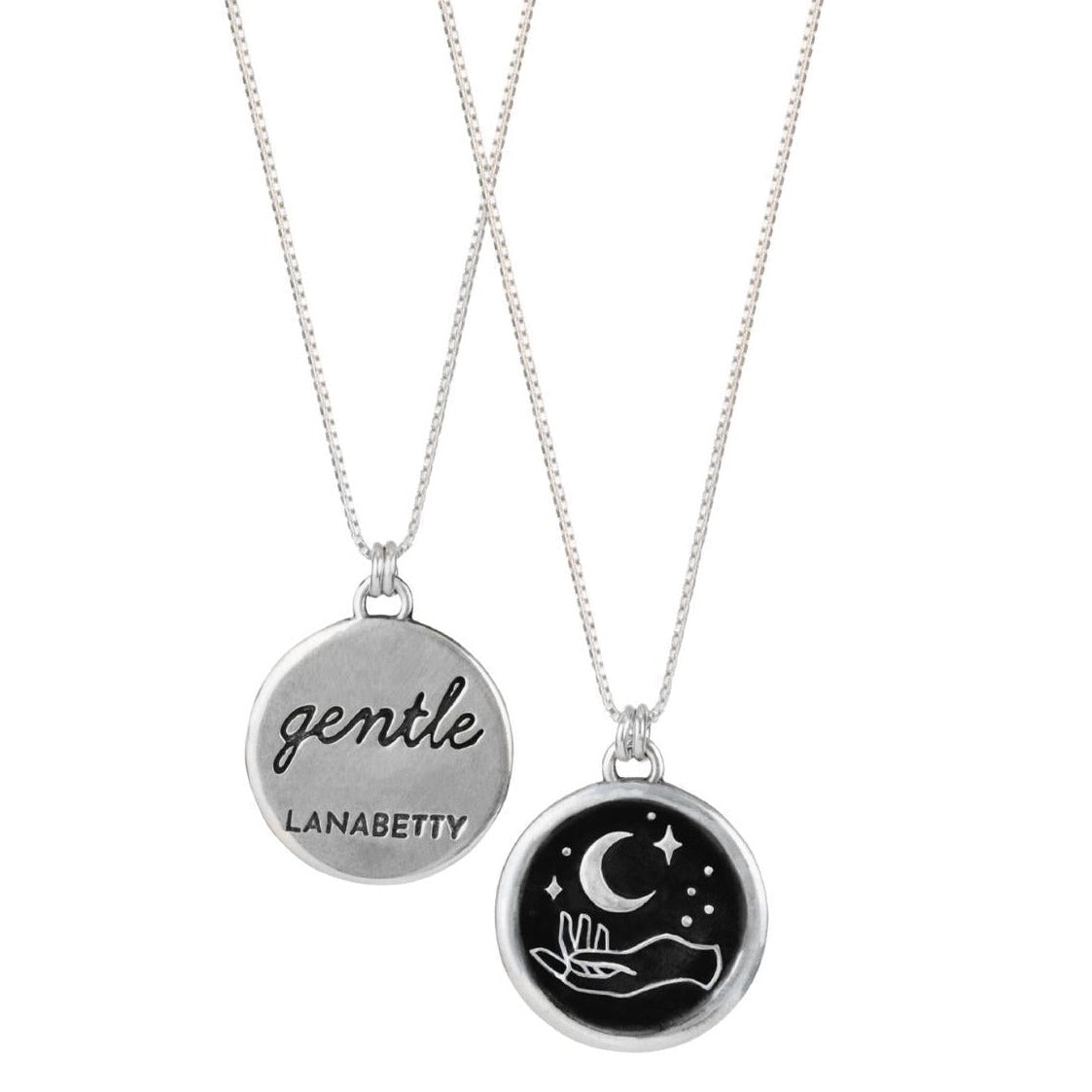 Gentle Sterling Silver Mantra Necklace with 18" chain by Lanabetty