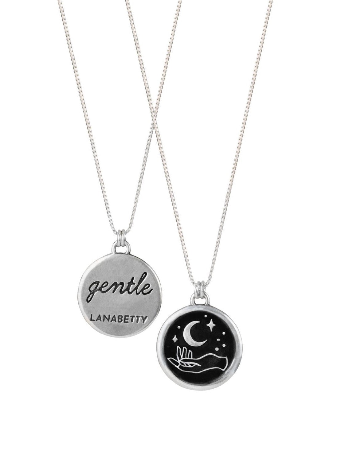 Gentle Sterling Silver Mantra Necklace with 18" chain by Lanabetty