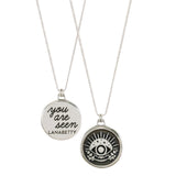 You Are Seen Sterling Silver Mantra Necklace with 18" chain by Lanabetty